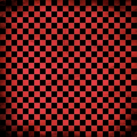Illustration of grunge red checker board, abstract background.の写真素材