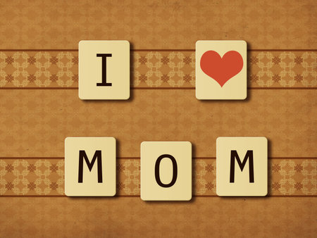 Illustration of scrabble pieces, letters, tiles over vintage background.の写真素材