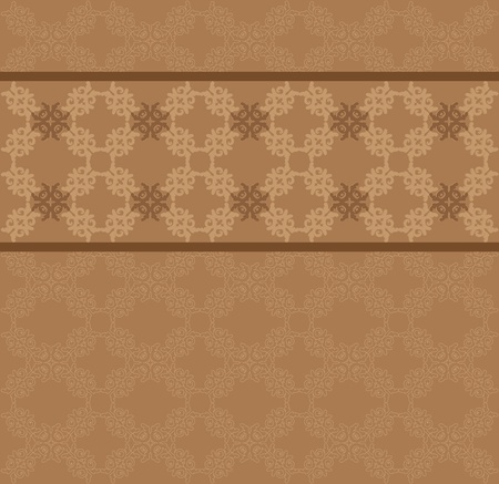 Illustration of brown floral lace pattern texture background.のイラスト素材