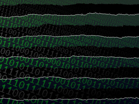 Abstract background of digital binary computer language code.