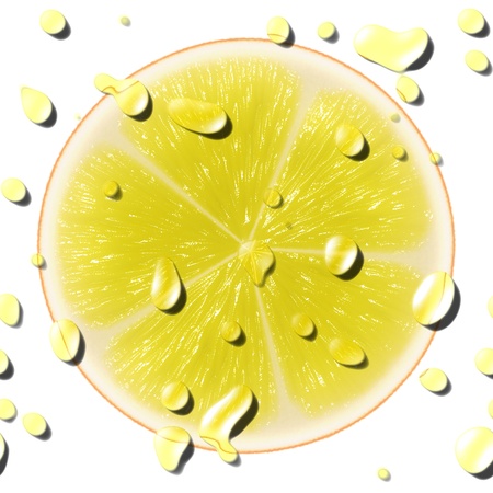 Abstract background with yellow citrus fruit slice.の写真素材