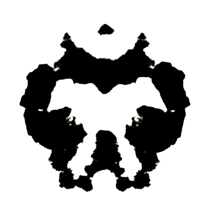 Rorschach inkblot test illustration, random abstract background.の写真素材