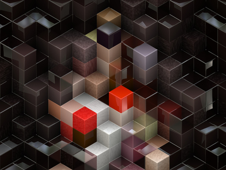 Colorful 3d cubes, boxes abstract design background.の写真素材