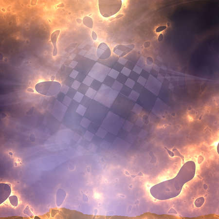 Abstract glowing with fire plasmatic texture.の写真素材