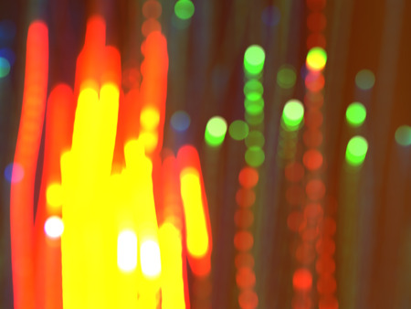 Abstract colorful circular bokeh background, night Christmas lights.の写真素材