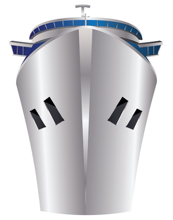 Modern ocean cruise ship on white background.のイラスト素材
