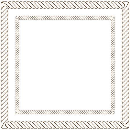 Rope set in different sizes on white background.のイラスト素材