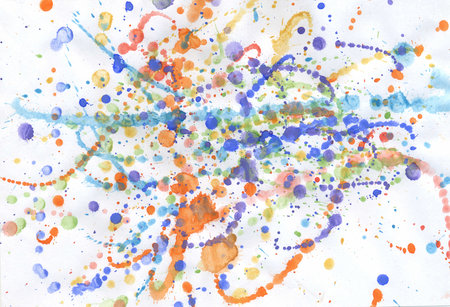 Vibrant multicolor gouache painted texture as background.
