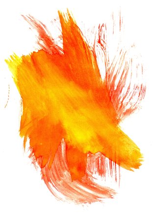 Abstract grunge gouache painting background of orange and black color.の写真素材