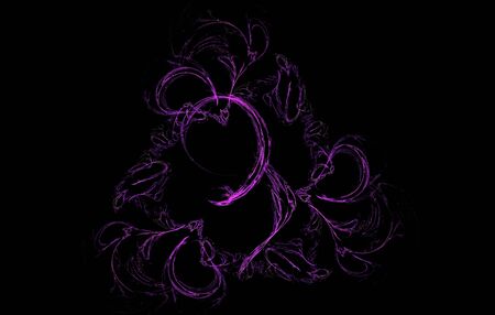 Digitally generated fractal texture of violet color, abstract background.の写真素材