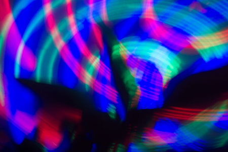 Colorful background with abstract light in movement texture.の写真素材