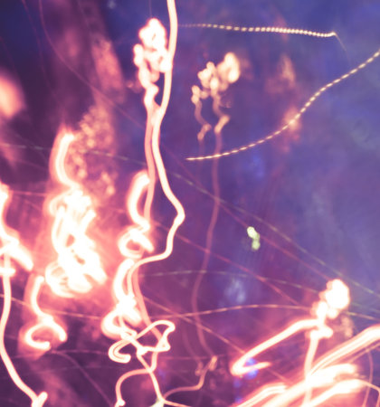 Colorful lights blurred in motion as abstract background.