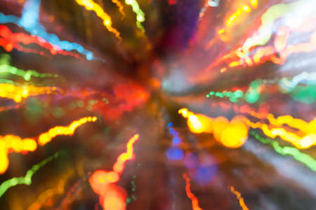 Optical zoom blurred light texture as colorful background.の写真素材