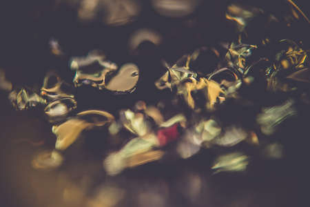 Silver pastes for nails decoration, close up vintage background.の写真素材