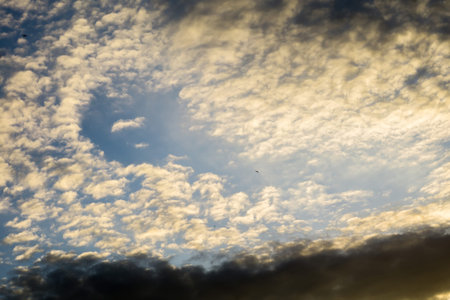 Dramatic sky with clouds, grunge natural background.