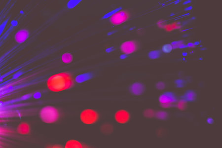 Bright colorful bokeh lights effect, vintage defocused background.