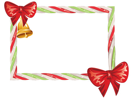 Frame made of sweet tasty candy cane illustration.のイラスト素材