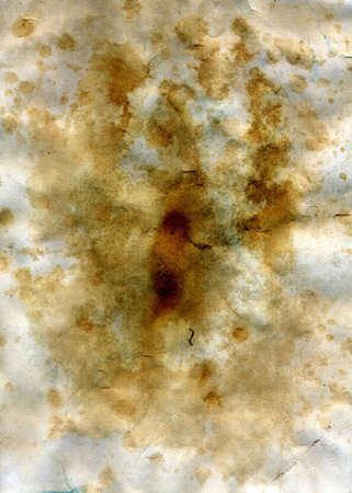 Grunge texture of dirty paper with tea stains, highly detailed background.の写真素材