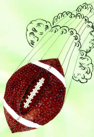 Grunge sketch of rugby ball, hand drawn illustration.の写真素材