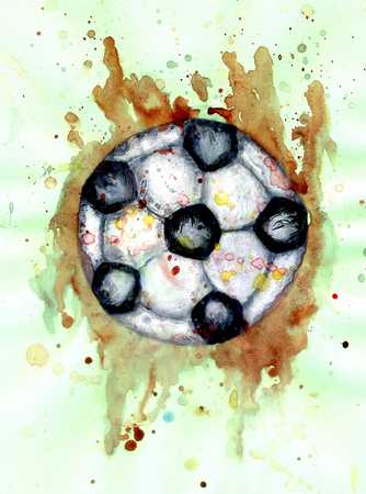 Grunge sketch of soccer ball, hand drawn illustration.の写真素材