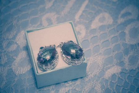 Big silver earrings with colorful mystic topaz, contemporary jewelry.