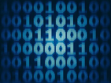 Abstract binary computer code, grunge numeral background.の写真素材