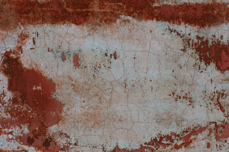 Grunge dirty wall close up, colorful cracked plaster background.