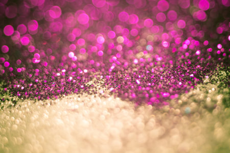 Decorative glitter silver and purple as abstract filtered background