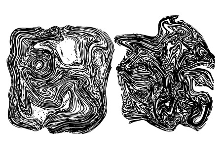 Grunge stone or wood texture in line art style.のイラスト素材