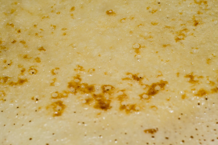 Cooking of tasty homemade pancakes for breakfast.の写真素材