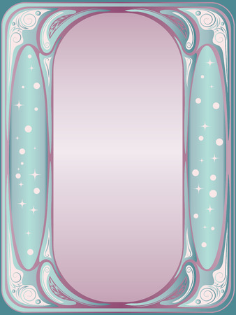 Decorative ornamental floral frame in modern style.のイラスト素材