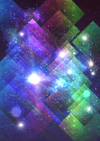 Colorful retro style design background with hard paper texture and stars.の写真素材