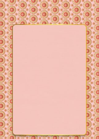 Vintage decorative golden floral patterns design with paper background.の写真素材