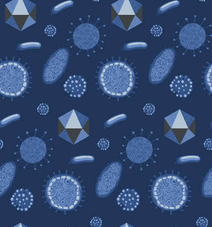Abstract viruses, microbes and bacteria cells design.のイラスト素材