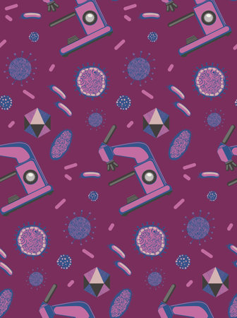 Abstract viruses, microbes and bacteria cells design.