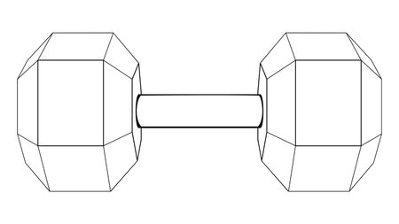 Abstract fitness club logo, dumbbells design illustration.のイラスト素材