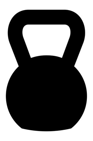 Abstract fitness club logo, kettlebell design illustration.のイラスト素材