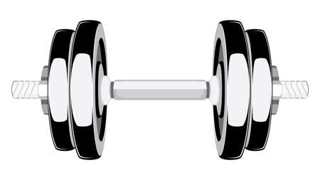 Abstract fitness club logo, dumbbells design illustration.のイラスト素材