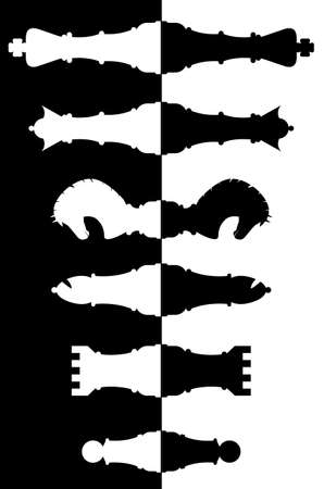 Abstract chess pieces design, sport themed illustration.のイラスト素材