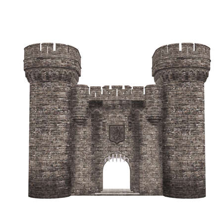 Ancient building made of stone digitally rendered 3d illustration.の写真素材