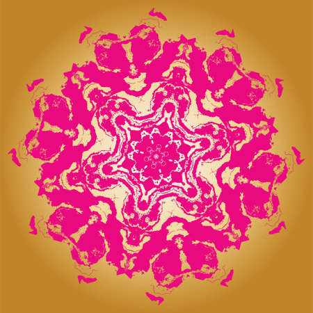 Abstract grunge background in pink and gold colors.のイラスト素材
