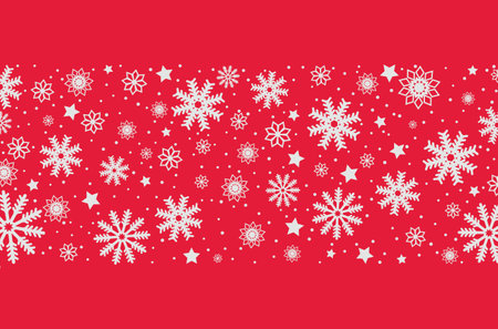Abstract background with decorative snowflakes, winter themed illustration.のイラスト素材