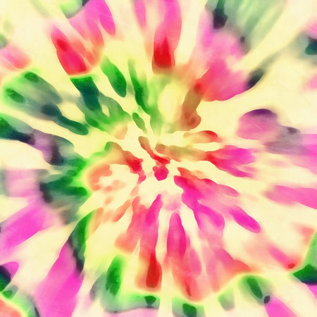 Abstract colorful tie dye style texture, digitally crated background.の写真素材