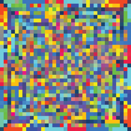 Abstract colorful pixelated illustration, modern background.のイラスト素材
