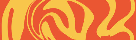 Abstract background with orange waves, retro style. Colorful fluid wavy background in warm orange...