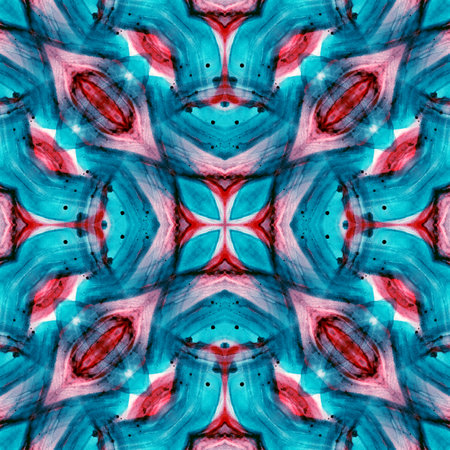 Seamless pattern of watercolor abstract texture in blue colors. Vibrant and artistic design is perfect for adding a dynamic and colorful touch to backgrounds, prints, and creative projects.の写真素材