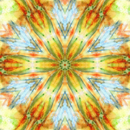 Seamless pattern of watercolor abstract texture in shade of green colors. Vibrant and artistic design is perfect for adding a dynamic and colorful touch to backgrounds, prints, and creative projects.の写真素材