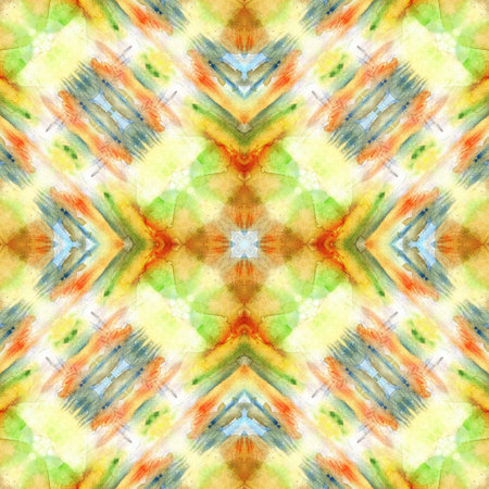 Seamless pattern of watercolor abstract texture in shade of green colors. Vibrant and artistic design is perfect for adding a dynamic and colorful touch to backgrounds, prints, and creative projects.の写真素材