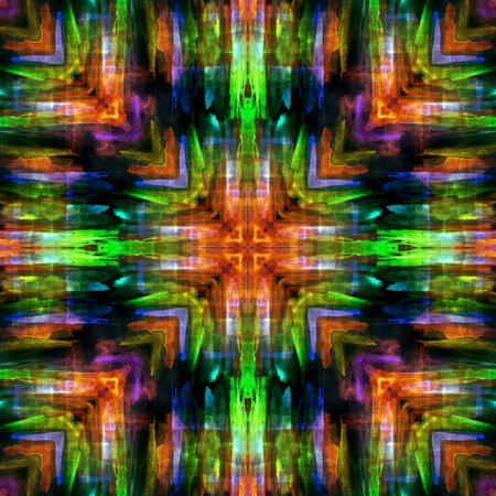 Seamless pattern of watercolor abstract texture in shade of green colors. Vibrant and artistic design is perfect for adding a dynamic and colorful touch to backgrounds, prints, and creative projects.の写真素材