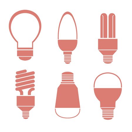 Bulbs, many shapes  The six bulbs のイラスト素材